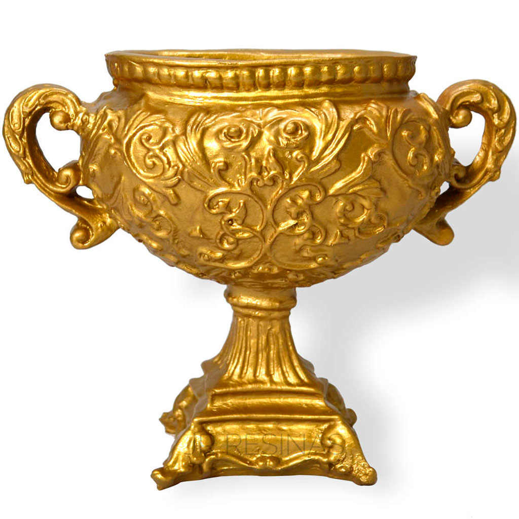 Taça de Resina - Com Pintura - Dourado